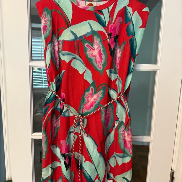 FARM Rio Dresses & Skirts - FARM Rio Red and Green Tropical Mini Dress